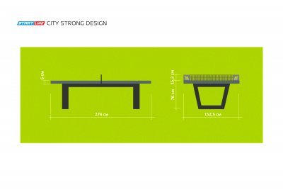 Стол теннисный City Strong DESIGN Всепогодный